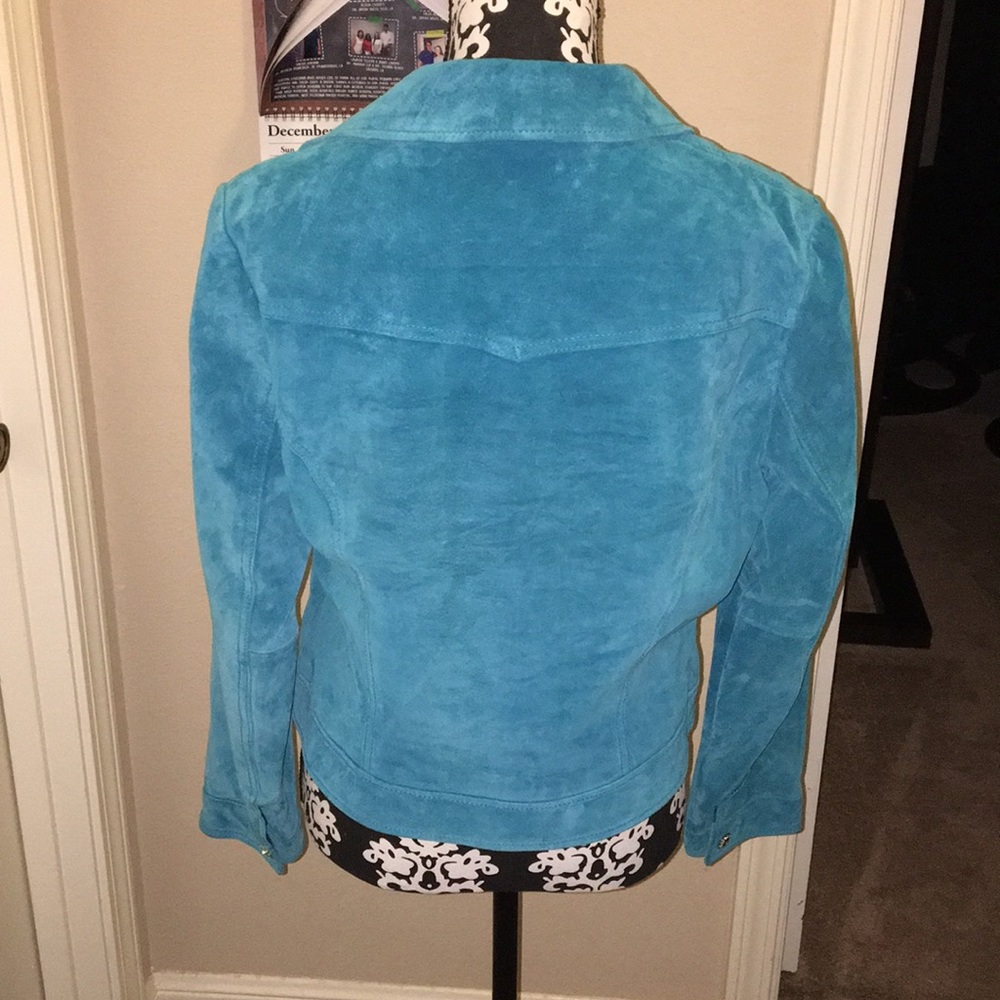 Blue suede Jacket - Picture 4 of 4